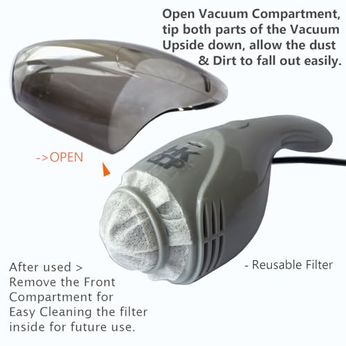 Lightweight Mini Vacuum with Strong Suction - Perfect for Keyboard, Desktop Dust Removal - color: Gray