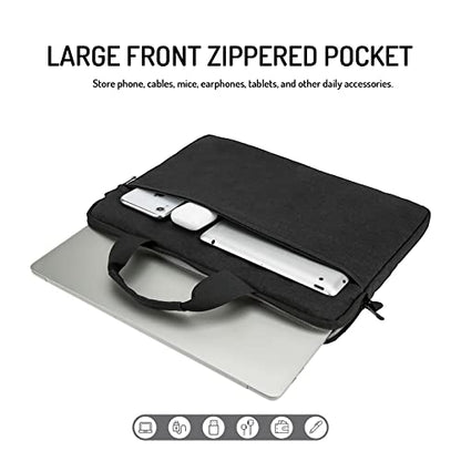 15.6-16 Inch Laptop Sleeve Shoulder Bag Notebook Chromebook Computer Carrying Case Compatible with 15.6 inch Acer Asus Dell HP Thinkpad, Black - color: Black, size: 15.6"-16"