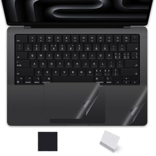 Palm Rest Cover Skin Compatible with 2026 2025-2023 MacBook Pro 14" M5 M4 M3 A3427 A3426 A3112 A3401 A3185 A2992 A2918 Trackpad Protector Touch Pad Cover Skin, Macbook Pro 14" Accessories, Space Black - size: 2023+ MacBook Pro 14" M4 M3(Black)