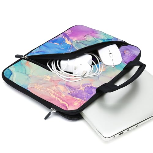 15Inch Laptop Sleeve Carrying Bag with Handle， Front Pocket for Placing Power Adapter and Mouse for men women - color: Caisy-21