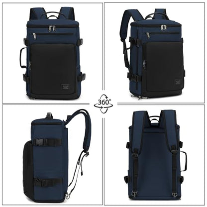 Kalesi Gym Duffle Bag Backpack 4-Way Waterproof with Shoes Compartment for travel Sport Hiking laptop - color: Business-dark Blue