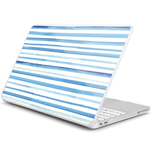for MacBook Neo 13 Inch Case 2026 Release Model A3404, Blue Aesthetic Ultra-Slim Hard Shell with Keyboard Cover, 6-in-1 Laptop Accessories Bundle for Women Girls, Coastal Stripes - color: Coastal Stripes