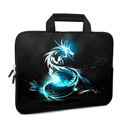 15.6" Laptop Sleeve 14" 15" 15.4" Chromebook Case Ultrabook Case Notebook Sleeves PC Messenger Bag (Dragon) - color: dragon