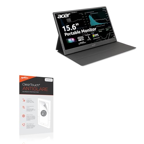 BoxWave Screen Protector Compatible with Acer PM161Q ABMIUUZX (15.6 in) - ClearTouch Anti-Glare (2-Pack), Anti-Fingerprint Matte Film Skin