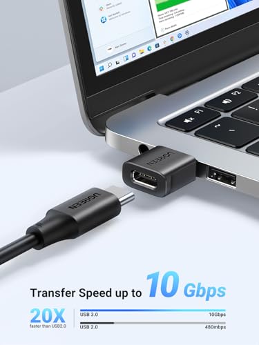 UGREEN USB to USB C Adapter 3Pack, 10Gbps Female to Male Converter | Slim Design, for iPhone 17 16 15 14 13 Plus Pro Max,iPad Air Mini 6 7,Samsung Galaxy S23 S24,iPad Air