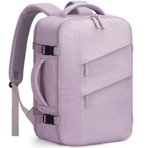 Capolo Travel Laptop Backpack Women Men Personal Item Weekender Travel Bag | 22L Flight Approved,Waterproof Overnight Bag,College Bookbag,Work,1-2 Day Travel,Fits 15.6" Laptop (Small,Purple) - color: Purple, size: Small
