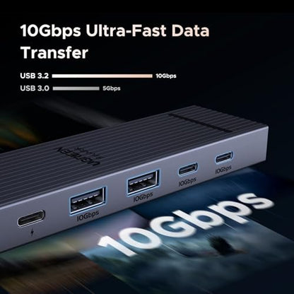 UGREEN Revodok Pro USB-C Hub 6 in 1 10Gbps 4K 60Hz HDMI, 100W Power Delivery for MacBook Neo/Pro/Air, iPad Pro, Thinkpad Rog Ally and More.