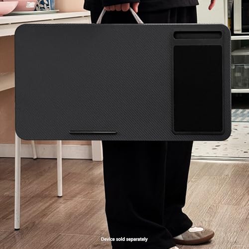 SaharaCase - Premium Portable Lap Desk with Cushion, Device Slot & Mouse Pad, Laptop Tray for Bed, Sofa, or Travel, Carbon Black, (LT00074)