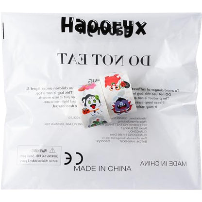 Haooryx Halloween Monster Sticker Rolls - 1000Pcs Ghost Pumpkin Frankenstein Monster Stickers Waterproof Vinyl Self-Adhesive Water Bottle Page Activity Pad Halloween Junk Journal Scrapbooking Supplies - style: Halloween Monster 2Roll