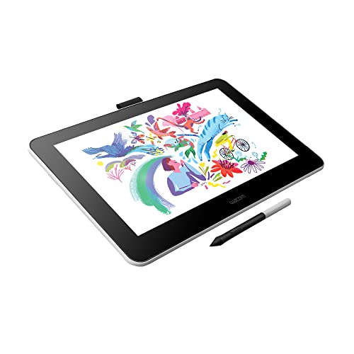 Wacom One HD Creative Pen Display, Drawing Tablet with Screen, 13.3" Graphics Monitor; Works with Mac, PC & Chromebook, Photo/Video Editing, Drawing & Education Old Gen (2019)