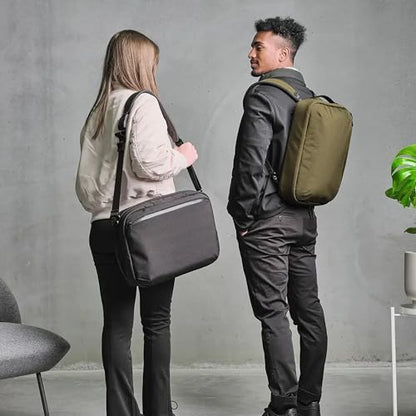 ALPAKA Elements Tech Brief Pro 12L Laptop Briefcase Backpack Green | For 16-inch Laptop, Detachable & Hidden Strap, Luggage Pass-Through, YKK AquaGuard Zipper, Weatherproof Fabric Axoflux 600D
