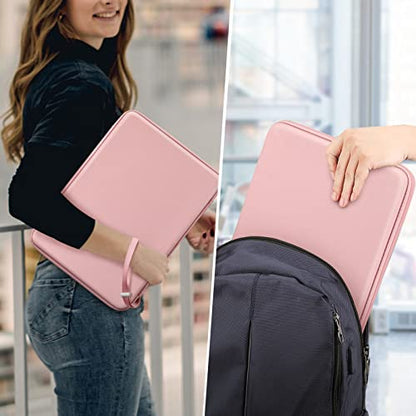 FINPAC 15.6-inch Hard Laptop Sleeve Case Compatible with 15.6 Inch Acer Aspire, Shockproof Computer Carrying Case for HP Dell Razer Samsung Laptop Chromebook, Pink - color: Pink, size: 15.6-inch Laptop/Chromebook