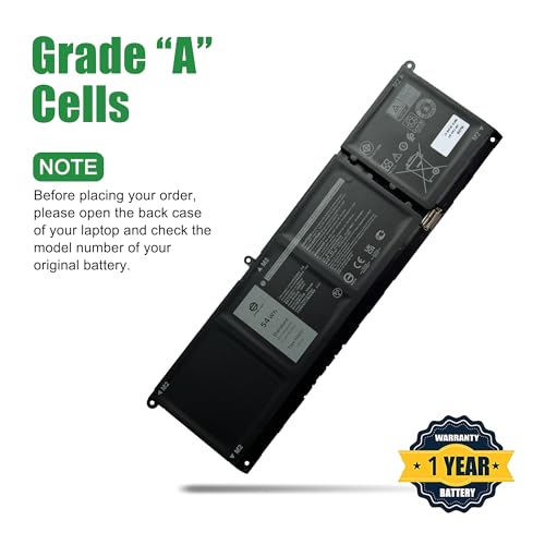 V6W33 CPX-XDY9K 54Wh Laptop Battery Replacement for Dell Latitude 3320 3420 3520 3330 Inspiron 3510 5510 5518 5310 Vostro 5310 5410 5415 5510 5515 3510 Series 0XDY9K XDY9K 0WV3K8 WV3K8 15V - size: 12.4*5.3*1.2inch V6W33