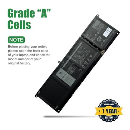 V6W33 CPX-XDY9K 54Wh Laptop Battery Replacement for Dell Latitude 3320 3420 3520 3330 Inspiron 3510 5510 5518 5310 Vostro 5310 5410 5415 5510 5515 3510 Series 0XDY9K XDY9K 0WV3K8 WV3K8 15V - size: 12.4*5.3*1.2inch V6W33