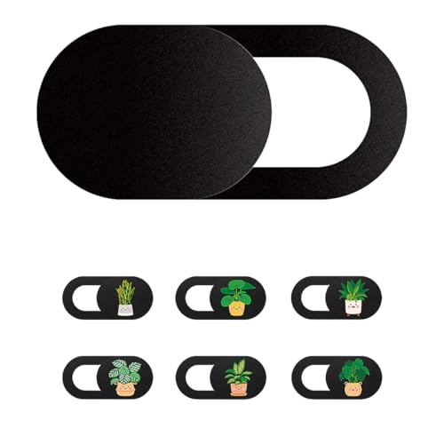 Mizi Webcam Privacy Cover Slide [6 Pack], Cute Camera Blocker Sticker, Protect Your Privacy and Security for Computer, Laptop, Tablets & Phones - Plant - color: Plant