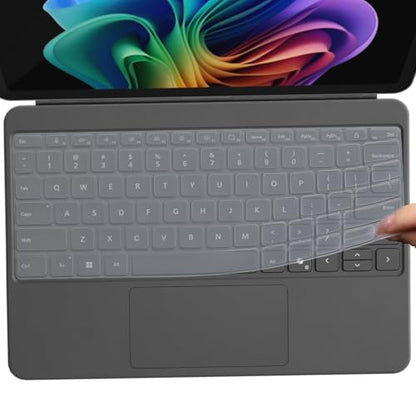 Keyboard Cover for Microsoft Surface Laptop 2025 Copilot+ PC 13" Snapdragon X Plus, Surface Pro 2-in-1Laptop/Tablet 2025 12" US Layout Protective Keyboard Skin-Clear - color: Clear