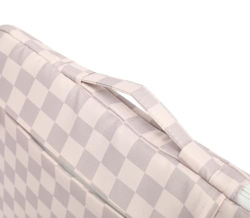 360 Degree Protective Laptop Sleeve with Multi-Pockets (Lavender Grey Checkered, 12.5 inch-13.5 inch) - color: Lavender Grey Checkered, size: 12.5 inch-13.5 inch