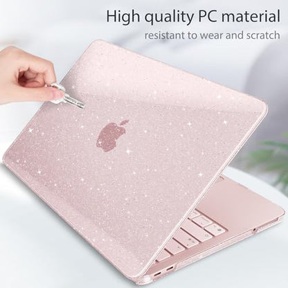 Tuiklol for MacBook Neo 13 Inch 2026 A3404 with A18 Pro Chip, Model A3404 Anti-Scratch Anti-Drop Slim Hard PC Shell Case with Shockproof Protective MacBook Neo Laptop Cover,Sparkly-Sakura Pink - color: Sparkly-Sakura Pink