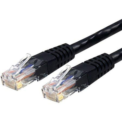 StarTech 3ft CAT6 Ethernet Cable - Black CAT 6 Gigabit Ethernet Wire -250Mhz 100W PoE RJ45 UTP Molded Network Patch Cord with Strain Relief (C6PATCH3BK) | 250MHz bandwidth, Gold-plated RJ45, Patch Cable, Ethernet Cord, UTP Molded Network, Strain Relief, 1