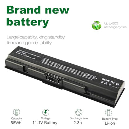PA3534U-1BRS Laptop Battery for Toshiba Satellite L300 L305 L450 L500 L505 A200 A210 A300 A350 PA3534U-1BAS PA3534U-1BRM PA3533U-1BRS PA3533U-1BAS PA3535U-1BRS PA3535U-1BAS PA3682U-1BRS PA3727-1BAS - size: 8.07*2.05*0.83inch PA3534U-1BRS