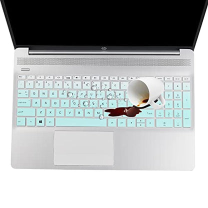 Keyboard Cover for 15.6 HP Pavilion 15-cs 15-cc 15-cs0032cl 15-cs0073cl 15-cs3153cl 15-cs3063cl 15-cs1065cl cs3672cl cs0053cl 15-cc0152od 15-cc563st 15-cc055od 15-cc183cl cc178cl,Spectre 15-eb1043dx - color: MintGreen