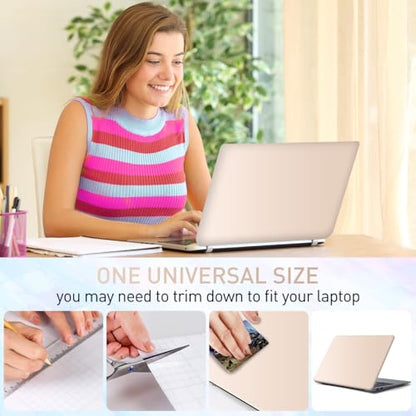 15-15.6 inches Netbook Laptop Skin Sticker Decal Reusable Cover Protector for 11.6 12 13 13.3 14 15 15.4 Notebook Chromebook Easy to Apply and Remove, Scratch-Resistant Waterproof I Gradient Nude - color: Gradient Nude