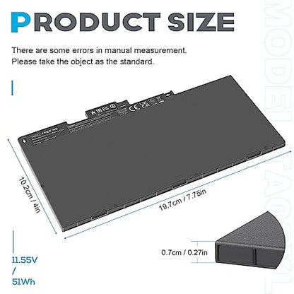TREE.NB TA03XL Battery for HP EliteBook 755 G4 840 848 850 ZBook 14U 15U HSTNN-IB7L 854047-1C1 854108-850 HSTNN-172C-4 - size: 7.75x4x0.27inch TA03XL