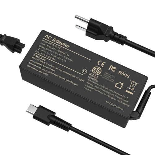 100W USB C Laptop Charger Fast Compatible with 90W 65W USB C Laptop Charger | 100 Watt Universal Type C Computer Power Adapter Cord Fit for Lenovo,HP,Dell,Acer,Asus,Macbook,Samsung and All USB-C Devices