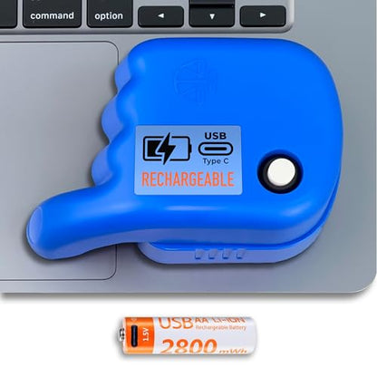 Trackpad Mouse Jiggler USB-C Rechargeable, Silent Undetectable Mouse Mover | Doesn't Work on Dell, No Software, Automatic, Mechanical Touchpad Shaker, Long Battery Life, Made in USA, PC Laptop Wiggler - color: Blue