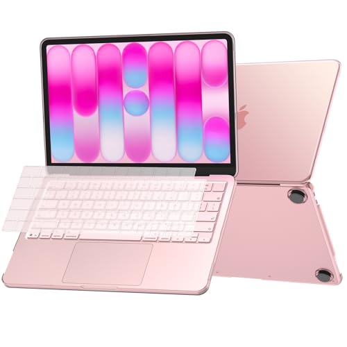 Soonjet for MacBook Neo 13 inch Case 2026 New A3404 | Official Blush Clear | Anti-Scratch & Fingerprint | Pink Laptop Cover Protective Hard Shell + Keyboard Covers | Mac Accessories Student & Travel - color: Frost Blush
