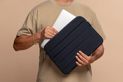 ANECDOTE Laptop Case 15-16 Inch – A Perfect Laptop Sleeve - Compatible with MacBook Air/Pro 15 inch M3 M2 M1 Chip Pro Max 2023-2021 – Fits Well, Made of 100% Nylon with Aesthetic Design (Navy) - color: Navy, size: 15-16 inches