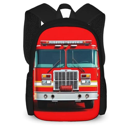 Large Water Resistant College Bag, Computer Bag, Durable Travel Laptop Backpack For Women Men Cute Red Fire Truck Print - color: Color567