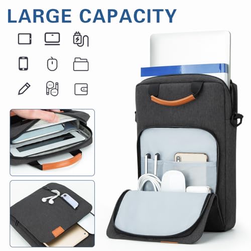 Laptop Sleeve Bag for 13-13.3 Inch MacBook Air/Pro 13 Inch iPad Pro/Air 12.9 Inch iPad Pro MacBook Neo A18, Waterproof Protective Lightweight Laptop Computer Tablet Cover Bag, Deep Gray - color: Deep Gray, size: 13 Inch
