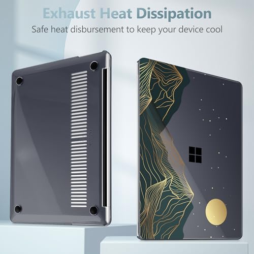 Mektron Printed Case for 2025 Microsoft Surface Laptop Windows 11 Copilot+ PC Surface Laptop 13 inch Touchscreen Display Cover Fits Model 2095, Abstract Mountain C112 - color: Abstract Mountain C112