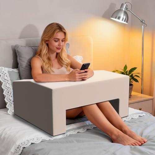 Lap Pillow Desk - Gaming Pillows for Lap, Multi-Functional Reading&Book Pillows and Machine Washable Desk Pillow for Napping, Work & Sofa Couch Use - color: Beige, size: Non-Foldable