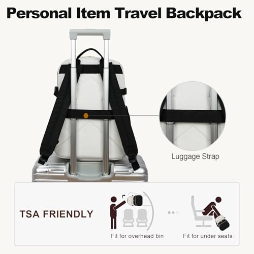 VANKEAN Laptop Backpack for Women - color: Beige-black, size: 17.3 Inch