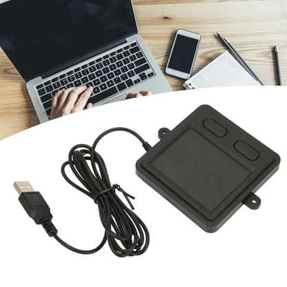 Wired USB Touchpad for Laptop & Desktop – High Sensitivity Portable Trackpad with 2- Design, Plug-and-Play / Compatible Black Touchpad for Home Office, Remote Work, and Travel