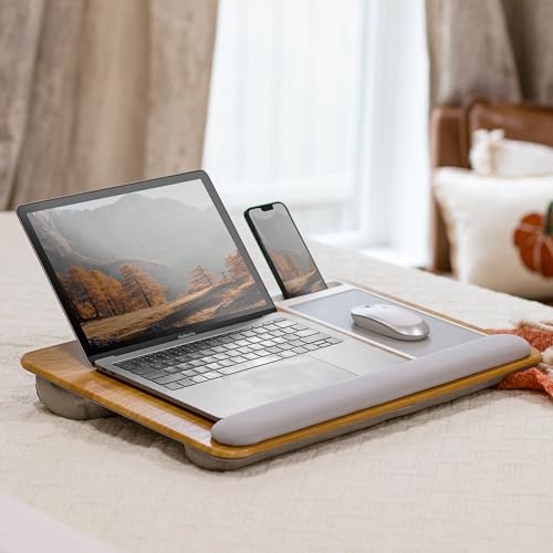 LAPGEAR Home Office Pro Lap Desk – Oak Woodgrain, Fits 15.6” Laptops - color: Oak Woodgrain, size: Home Office Pro W/Wrist Rest