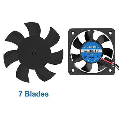 ACEIRMC 4pcs 50mm USB Brushless Cooling Fan 50mm x10mm DC 5V Quiet Cooling Fan 5010 Mini Computer Fan for Small Appliances Series Replacement (5010 5V USB) - color: 5010 5V USB