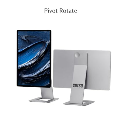 SOTSU FlipAction Pro 16" Gen2 2.5K Premium Portable Monitor | Metallic Gray | 2560x1600 | 120Hz | 100% DCI-P3 | 400 Nits | Pivot Rotate | Full Metal CNC | Works with Mac & Windows - color: Metallic Gray