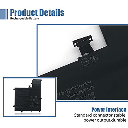 C21N1624 Laptop Battery Replacement for Asus Q325U Q325UA Q325UAR ZenBook Flip S UX370UA 1A 1B C4061T C4072T C4093T Series Notebook 0B200-02420000 7.7V 39Wh 5070mAh
