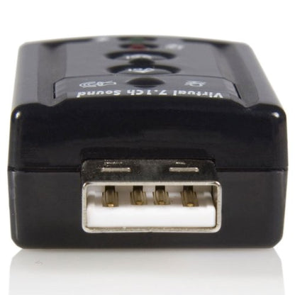 StarTech Virtual 7.1 USB Stereo Audio Adapter, USB 2.0, Tereo (ICUSBAUDIO7) | External Sound Card
