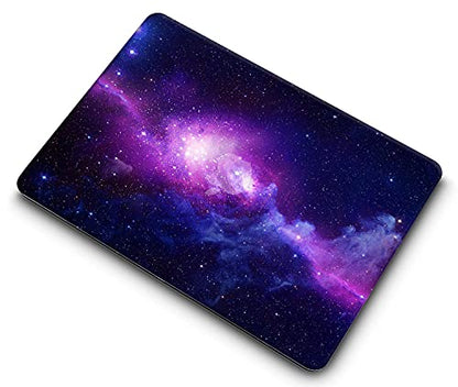 MacBook Air 13 Inch Laptop Case (2010-2017) - Compatible With Model A1466 A1369, Hard Shell Cover & Keyboard Skin - Purple Starry Sky - color: 1266 Purple starry sky, size: Air 13" 2010-2017(A1369/A1466)
