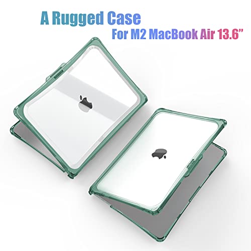 IBENZER Hexpact Protective MacBook Air 13 inch Case M5 2026 M4 2025 M3 M2 2024-2022 A3449 A3240 A3113 A2681, Heavy Duty Case & KeyboardCover & ScreenFilm, Midnight Green, HPE-KK-MTGN+2 - color: Midnight Green