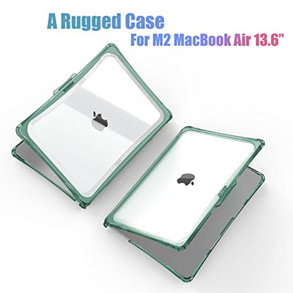 IBENZER Hexpact Protective MacBook Air 13 inch Case M5 2026 M4 2025 M3 M2 2024-2022 A3449 A3240 A3113 A2681, Heavy Duty Case & KeyboardCover & ScreenFilm, Midnight Green, HPE-KK-MTGN+2 - color: Midnight Green