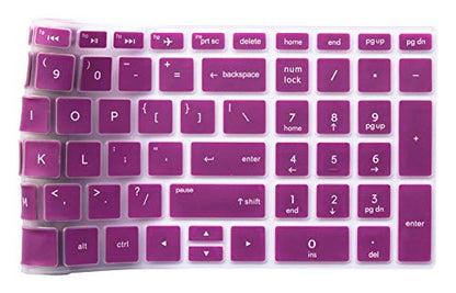 Keyboard Cover Compatible with 15.6" HP Pavilion x360 15-BR075NR, HP Envy X360 15M-BP012DX 15M-BP011DX 15M-BQ021DX, HP Pavilion 15-bs 15-bw 15-cb 15-cc 15-cd Series, 17.3" HP Envy 17M-AE111DX (Purple - color: Purple