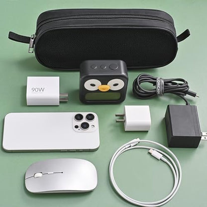 Laptop Chargers Case,Zipper Mesh Electronics Accessories Bag for Laptop Tablet Power/Mouse/Cord/USB Accessories,Black