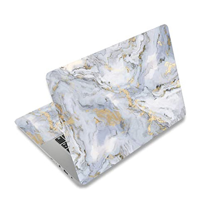 AIMSA Laptop Skin Sticker Decal, 12 13 13.3 14 15 15.4 15.6 inch Laptop Art Decal Protector Notebook Netbook PC 15.6" Universal Vinyl Cover, Grey Gold Marble - color: Grey Gold Marble