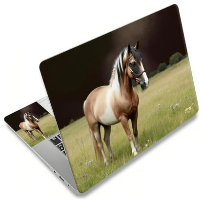 Laptop Skin Sticker Decal, Universal Reusable Vinyl Laptop Cover for 12" 13" 13.3" 14" 15" 15.4" 15.6" Notebook PC, Reusable Waterproof Scratch-Resistant with 2 Wrist Pads,Beautiful Horse Animal - color: Beautiful Horse Animal
