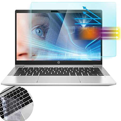 Anti Blue Light Screen Protector for 13.3 HP Elitebook 630 635 830 835 G7 G8/ 13.3 HP Elitebook x360 435 1030 G7 G8 G9 with Keyboard Cover, Eye Protection Filter, Anti Glare, Anti Fingerprint